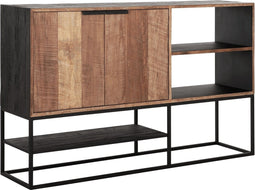 DTP Home Dresser Cosmo No.1 small, 2 doors, 2 open racks,100x160x40 cm, recycled teakwood