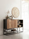 DTP Home Dresser Cosmo No.1 small, 2 doors, 2 open racks,100x160x40 cm, recycled teakwood