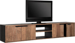 DTP Home Hanging TV stand Cosmo No.1 large, 4 doors, 2 open racks,40x205x40 cm, recycled teakwood