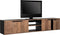 DTP Home Hanging TV stand Cosmo No.1 large, 4 doors, 2 open racks,40x205x40 cm, recycled teakwood
