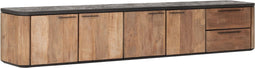 DTP Home Hanging TV stand Soho large, 4 doors, 2 drawers,42x230x40 cm, recycled teakwood and mortex