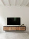 DTP Home Hanging TV stand Soho large, 4 doors, 2 drawers,42x230x40 cm, recycled teakwood and mortex
