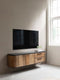 DTP Home Hanging TV stand Soho small, 2 doors, 2 drawers,42x150x40 cm, recycled teakwood and mortex