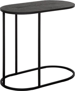 DTP Home Laptop table Terra BLACK,60x65x35 cm, oval, recycled teakwood