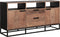 DTP Home TV stand Cosmo No.3 high ,2 doors, 2 drawers, 3 open racks,75x150x40 cm, recycled teakwood