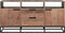 DTP Home TV stand Cosmo No.3 high ,2 doors, 2 drawers, 3 open racks,75x150x40 cm, recycled teakwood