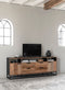 DTP Home TV stand Cosmo No.3 high, 2 doors, 4 drawers, 3 open racks,75x200x40 cm, recycled teakwood