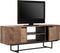 DTP Home TV stand Odeon No.2, 2 doors, 2 open racks,60x150x40 cm, recycled teakwood