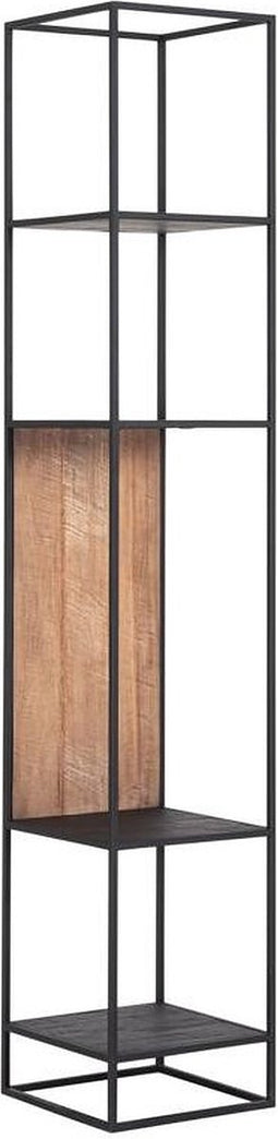 DTP Home TV wall element bookrack Cosmo small, open racks,220x40x40 cm, recycled teakwood