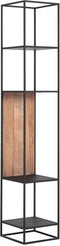 DTP Home TV wall element bookrack Cosmo small, open racks,220x40x40 cm, recycled teakwood