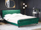 AVALLON - Tweepersoonsbed - Groen - 180 x 200 cm - Fluweel