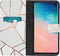 iMoshion Hoesje Geschikt voor Samsung Galaxy S10 Hoesje Met Pasjeshouder - iMoshion Design Softcase Bookcase - Wit / Meerkleurig / Goud / White Graphic