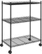 vidaXL Opbergrek met wielen 3-laags 60x35x81 cm 150 kg zwart