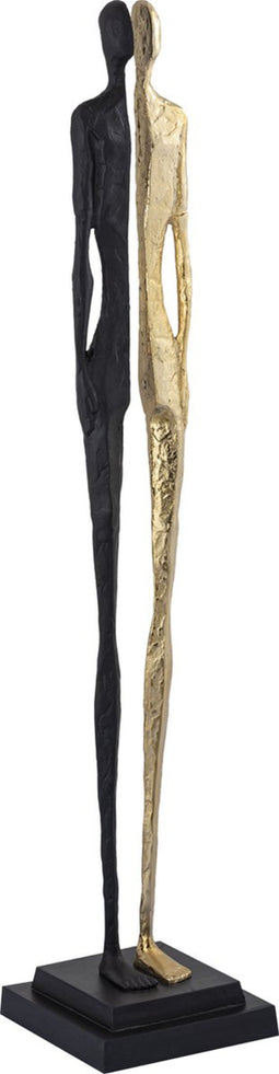 PTMD Thijs Black Alu Statue Man Half Gold S