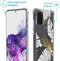 iMoshion Hoesje Geschikt voor Samsung Galaxy S20 Plus Hoesje Met Koord - iMoshion Design Hoesje met Koord - Goud / Zwart / Transparant / Glamour Botanic