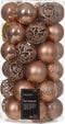 Kerstbal kunststof d6 cm rose 37st kerst