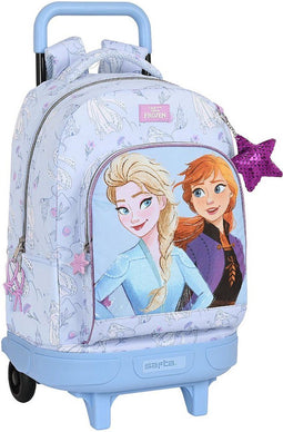 Schoolrugzak met Wielen Frozen Believe Lila 33 X 45 X 22 cm