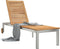 vidaXL - Ligbed - met - Wielen - 207x58x35 - cm - Massief - Acaciahout - & - RVS