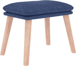 vidaXL - Voetenbank - 45x29,5x35 - cm - stof - blauw
