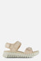 Ecco Gruuv Sandalen - Platte Sandalen - Klittenbandsluiting - Beige
