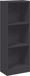 vidaXL - Boekenkast - met - 3 - schappen - 40x24x109 - cm - bewerkt - hout - grijs