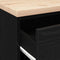 vidaXL - Garagekast - 60x51x85 - cm - massief - grenenhout - zwart