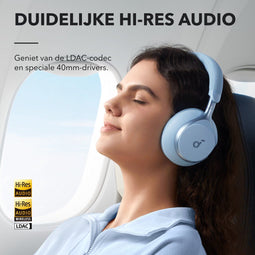 Soundcore Space One - Hoofdtelefoon - 2x Sterke Ruisonderdrukking - Blauw