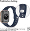 iMoshion Bandje Geschikt voor Oppo Watch 41 mm - iMoshion Siliconen band zilver knoopje - Donkerblauw