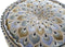 Poef DKD Home Decor Blauw Beige 60 x 60 x 27 cm