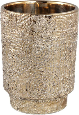 PTMD Rinah Bloempot - 14 x 14 x 19 cm - Keramiek - Goud