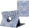 imoshion Tablet Hoes - Geschikt voor Samsung Galaxy Tab A9 Plus - 360° Draaibare Design Bookcase 2.0 - White Blue Stripes