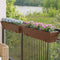 vidaXL - Plantenbakken - 2 - st - met - haken - poly - rattan - bruin