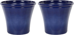 KOKKINO - Bloempot set - Marineblauw - 50 cm- Klei-vezelmengsel