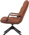 WOOOD Jouke Draaifauteuil - Kunstleer - Cognac - 96x70x85