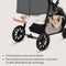 Lionelo Emerald - Buggy - Lichtgewicht Eén-Hand Opvouwbaar 91 cm XXL-Capuchon UPF50+ EVA-Wielen met Vering