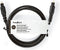 Nedis Optische Audiokabel - TosLink Male - TosLink Male - 1.00 m - Rond - PVC - Zwart - Label