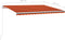 vidaXL - Luifel - handmatig - uittrekbaar - met - LED - 450x350 - cm - oranje - en - bruin