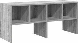 vidaXL - Schoenenrek - stapelbaar - 89,5x30x40 - cm - grijs - sonoma - eikenkleurig