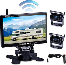 Dual Draadloze Achteruitrijcamera Kit - 7 Inch LCD Monitor