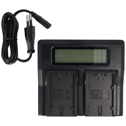 DUAL LCD fast charger suitable for Panasonic battery CGR-D120, -D220, -D320