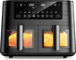 Dual Zone Heteluchtfriteuse - Groot Kijkvenster - 9-in-1 Kookmogelijkheden