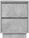 vidaXL - Nachtkastjes - met - LED-verlichting - 2 - st - 38x34x50 - cm - betongrijs