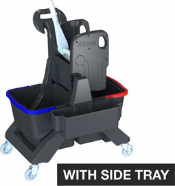 Dubbel mopwagen 2x20 liter Ecoblack 45 met opbergvak