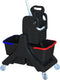 Dubbel mopwagen 2x20 liter Ecoblack 45 met opbergvak