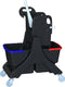 Dubbel mopwagen 2x20 liter Ecoblack 45 met opbergvak