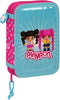 Dubbele etui Pinypon Blauw Roze 12.5 x 19.5 x 4 cm (28 Onderdelen)