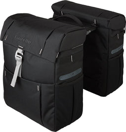 Dubbele fietstas Gazelle met MIK adapter - zwart/olijf