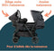 Dubbele kinderwagen - BAMBISOL - Gecombineerde dubbele kinderwagen + I-size autostoeltje - 4 wielen - Zwart
