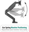 Dubbele Monitor arm met gasveer – Monitor beugel voor 2 schermen 13-32 inch – VESA 75x75, 100x100 - Draai- kantel- en zwenkbaar – Incl. USB en audio poorten – Ewent EW1516