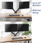 Dubbele Monitor arm met gasveer – Monitor beugel voor 2 schermen 13-32 inch – VESA 75x75, 100x100 - Draai- kantel- en zwenkbaar – Incl. USB en audio poorten – Ewent EW1516